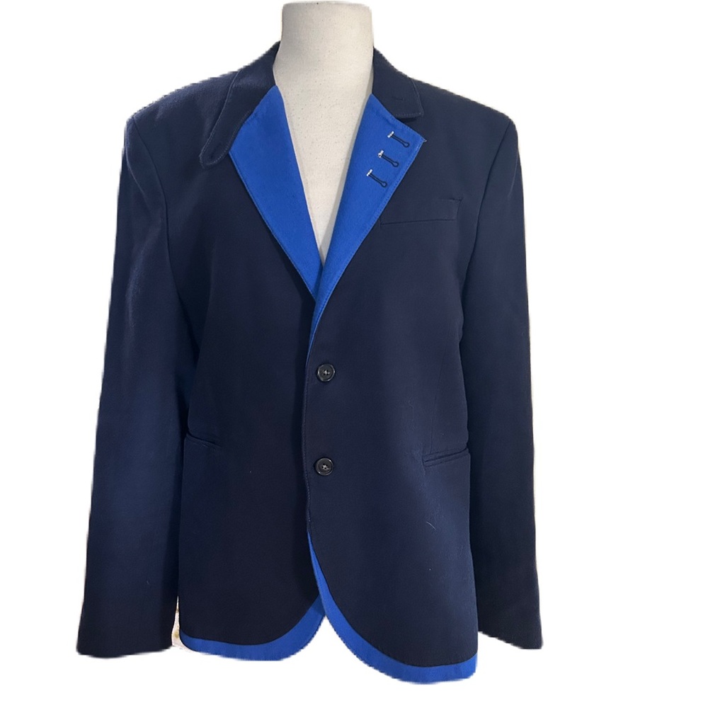 Ron Tomson RNT23 Sport Coat Mens XL Blue Career Work Couture Blazer Two Tone
